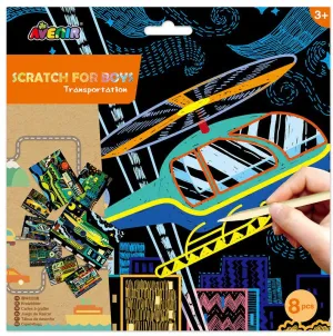 Avenir Scratch Art Transportation