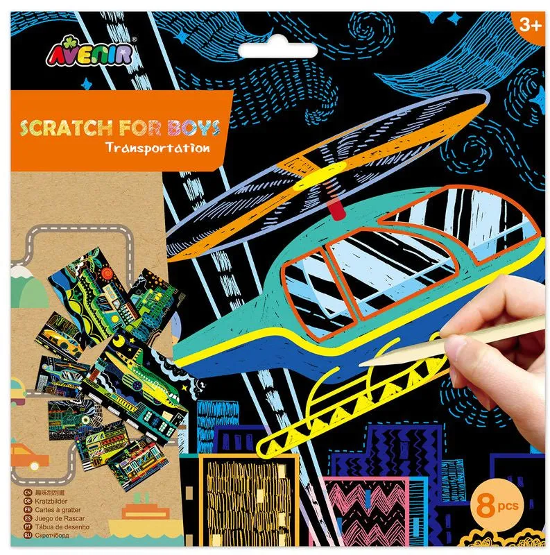 Avenir Scratch Art Transportation
