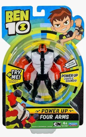 Ben 10 Deluxe Power Up Four Arms Action Figure Light & Sounds