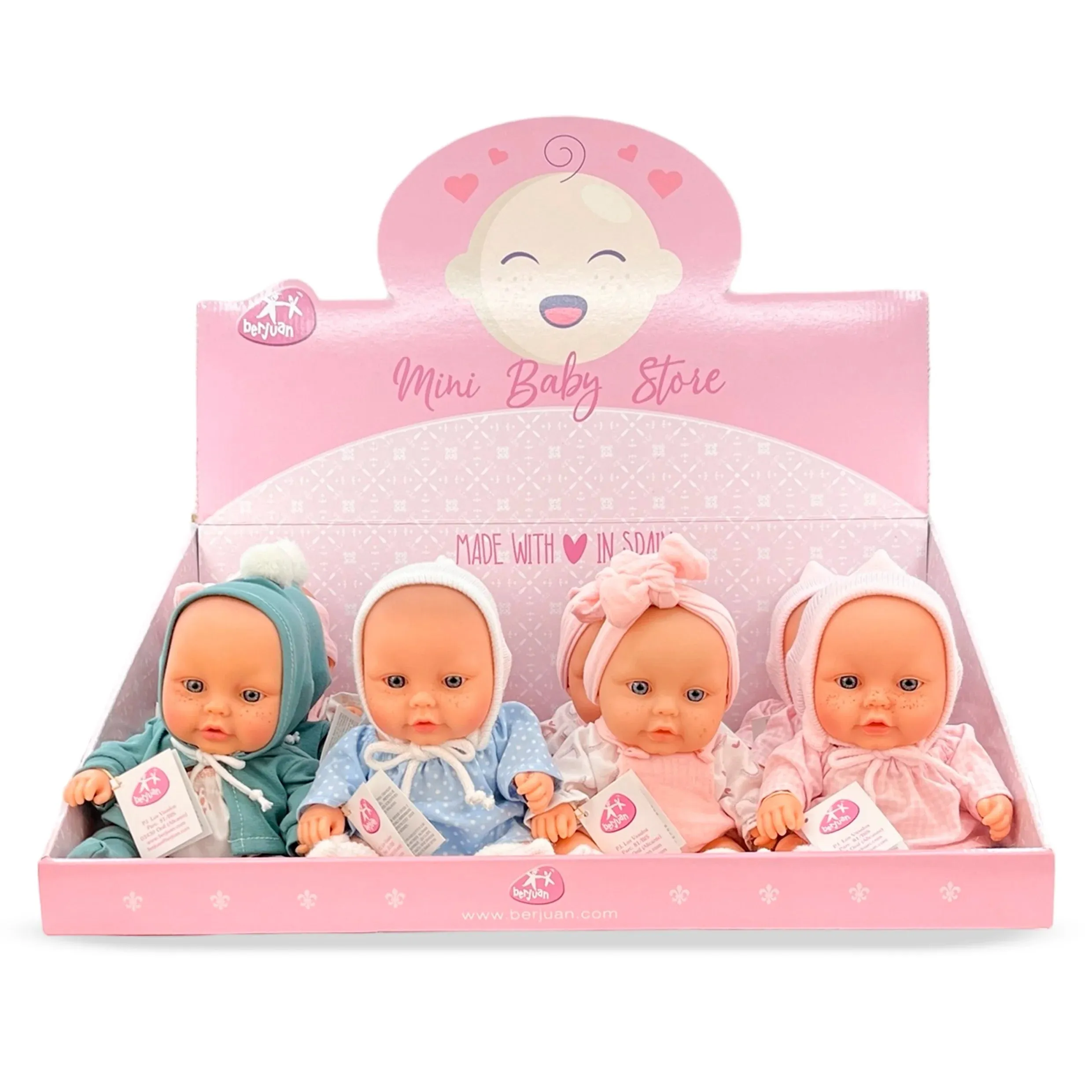 Berjuan Little Baby Boutique Doll 18cm Without Hair - Assorted
