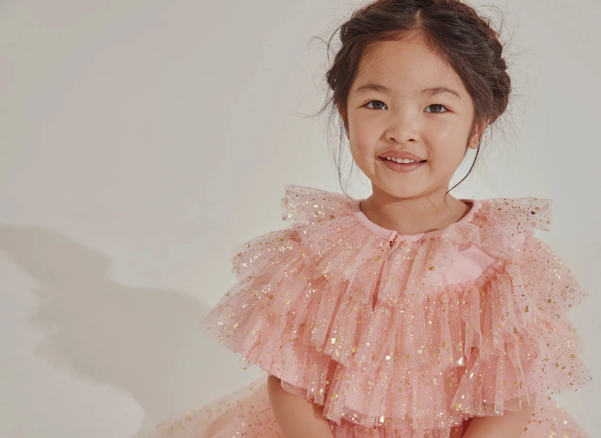 Bob & Blossom: Coral Sparkle Layer Cape