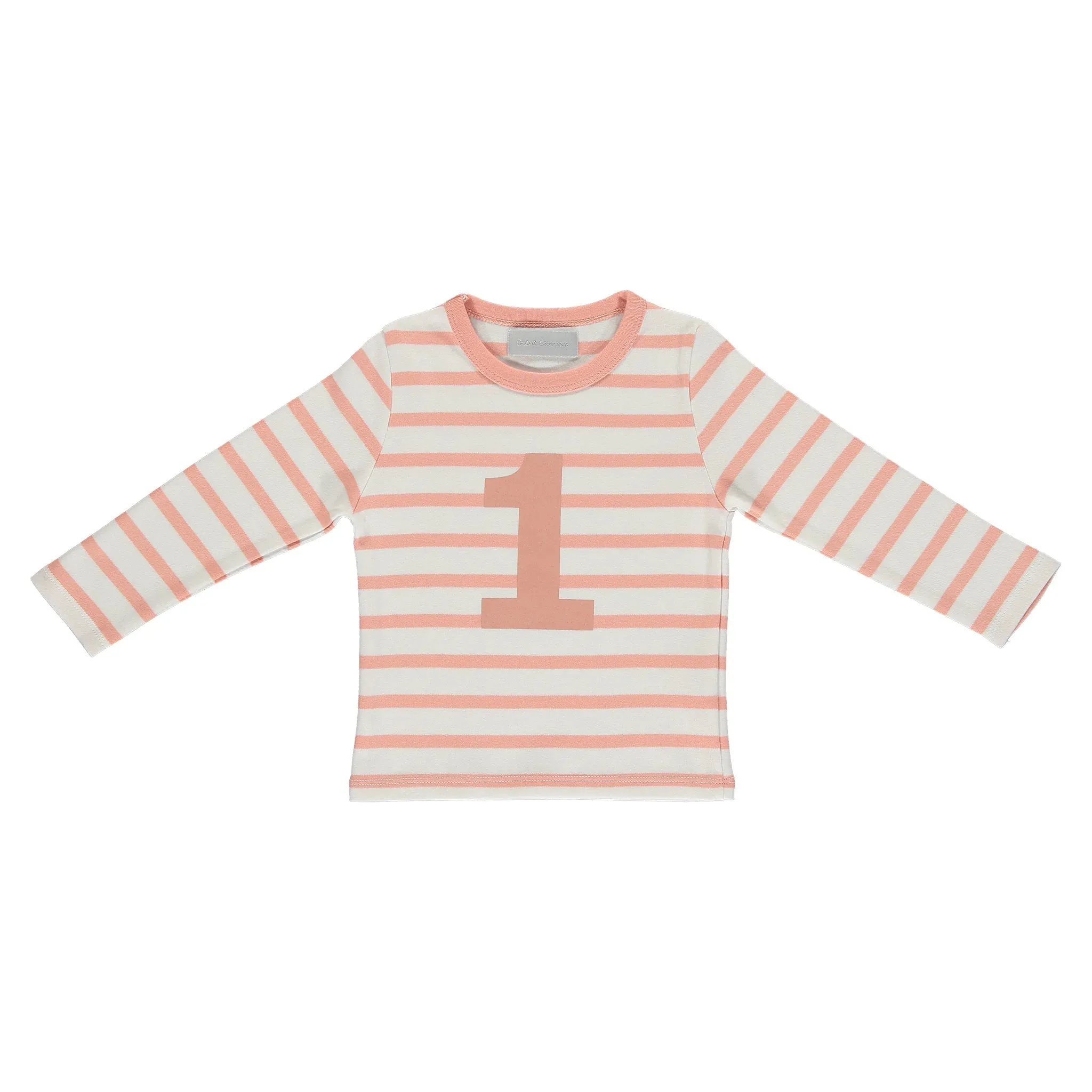 Bob   Blossom: Number Tee - Shrimp