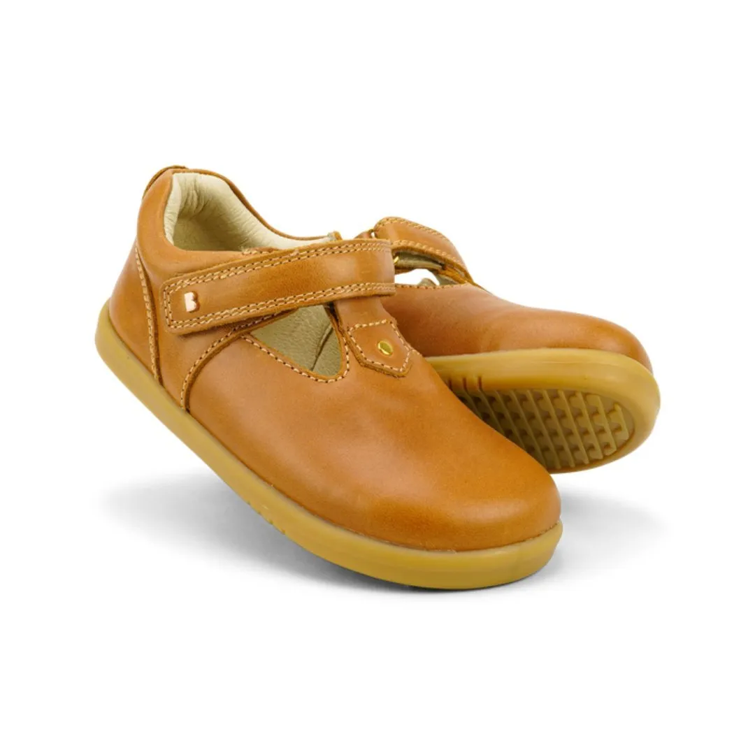 Bobux: I-Walk Louise T-Bar Shoes - Caramel