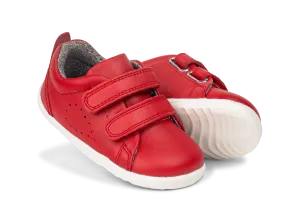 Bobux: Step-Up Grass Court Velcro Trainers - Red