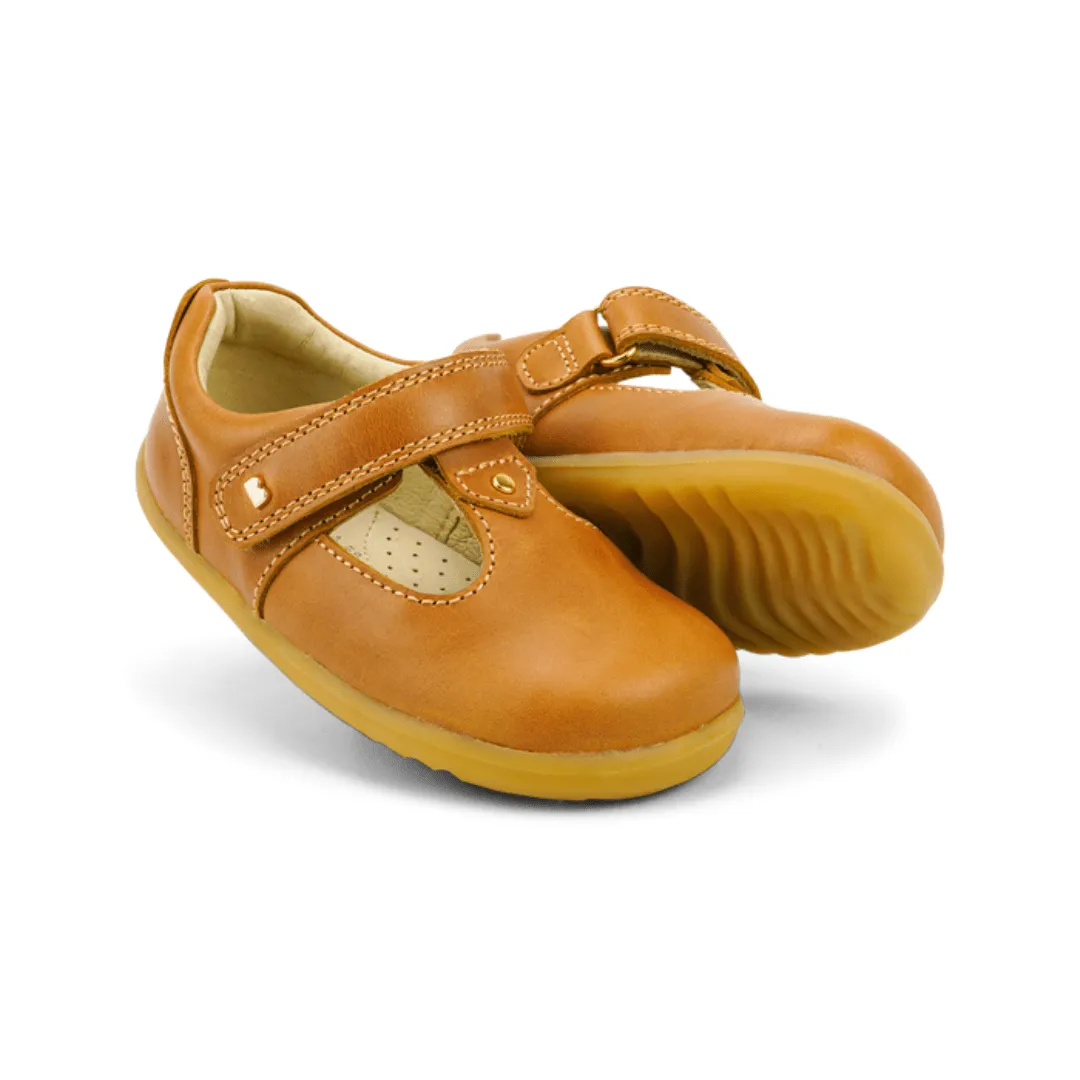 Bobux: Step Up Louise T-Bar Shoes - Caramel