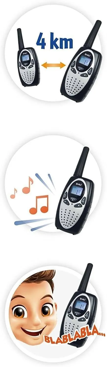 BUKI France TW02 Walkie-Talkies Rechargeable