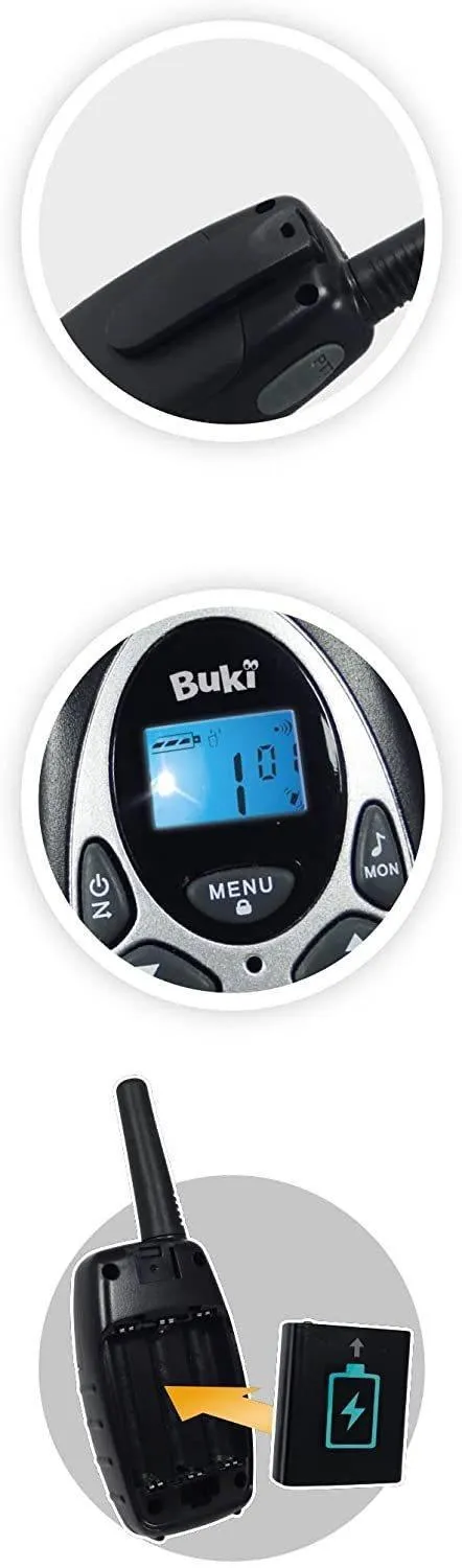 BUKI France TW02 Walkie-Talkies Rechargeable