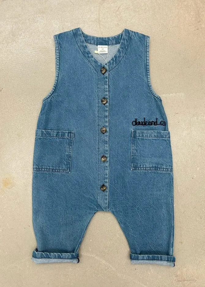 Claude & Co: Wren Sleeveless Denim Overall
