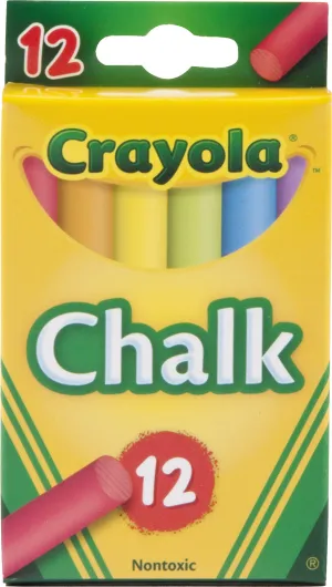Crayola 12 Coloured Chalk Sticks