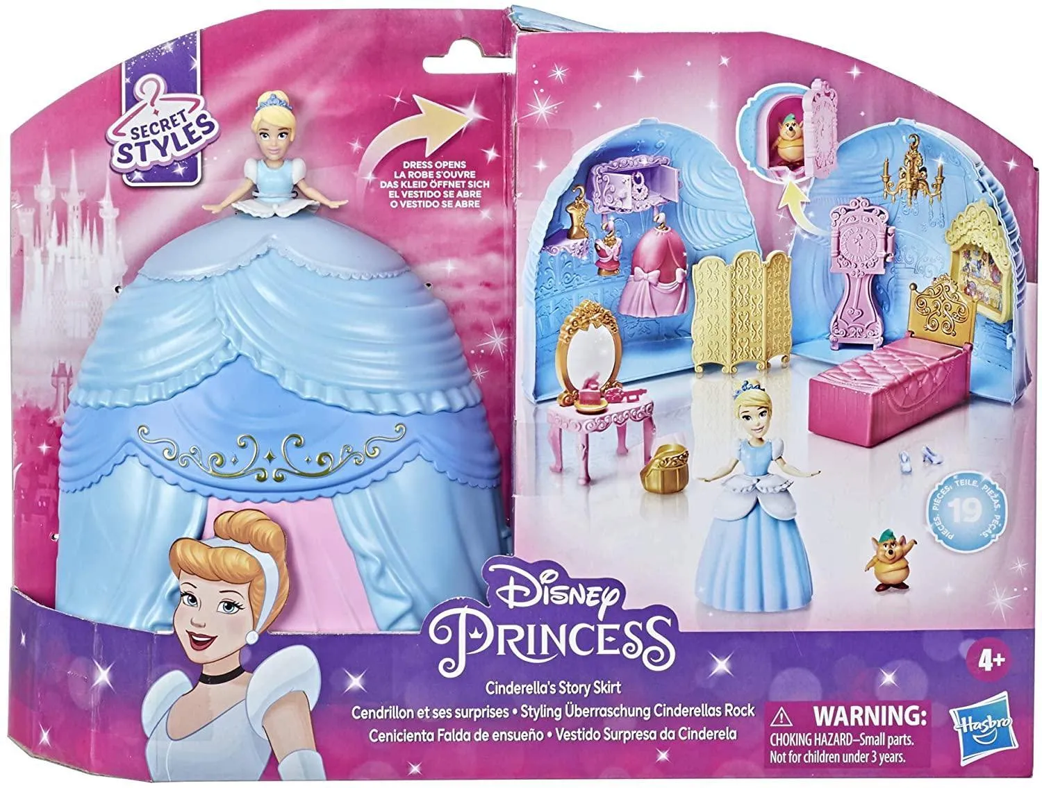 Disney Princess Secret Styles Cinderella Story Skirt Playset