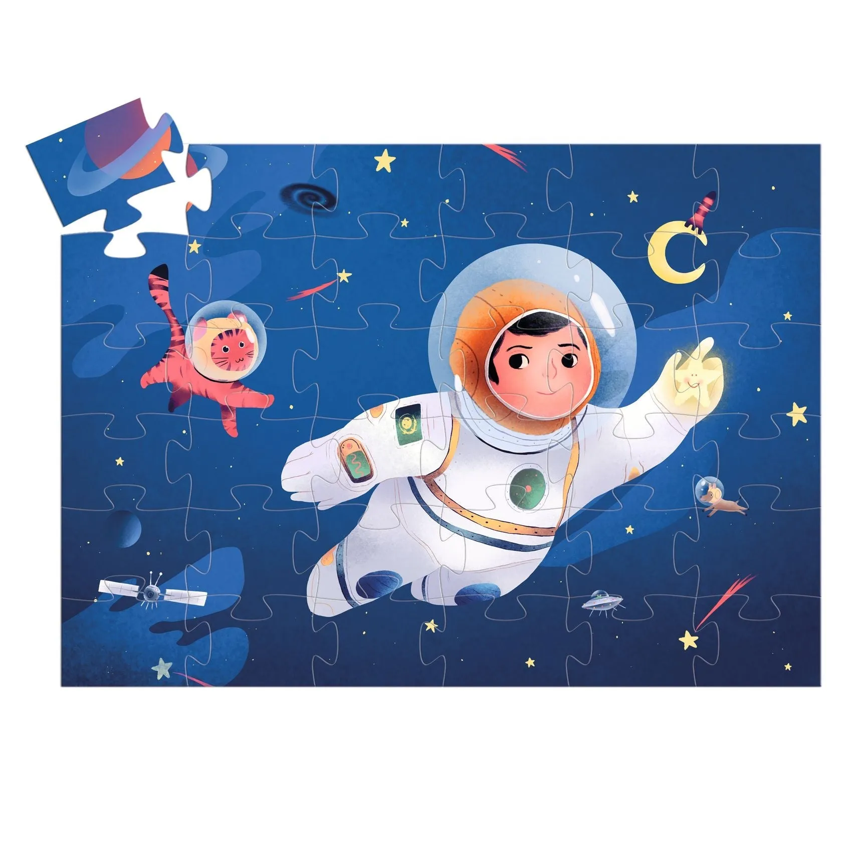 Djeco: Astronaut on The Moon - 36 Pieces