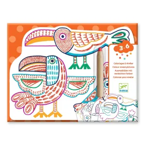 Djeco: Colour Reveal Pictures - Wild Families