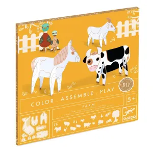Djeco: DIY Colour Assemble Play - Farm
