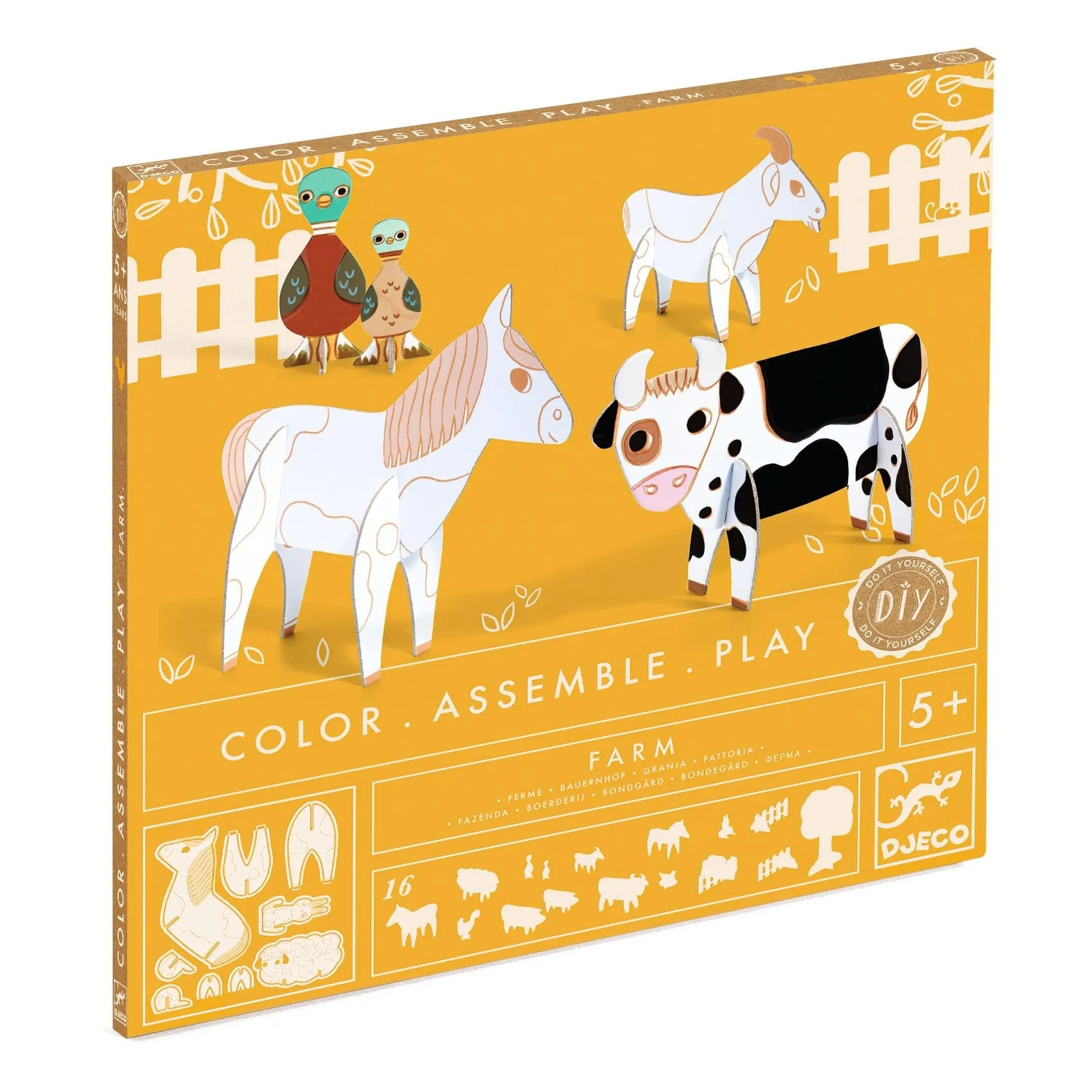 Djeco: DIY Colour Assemble Play - Farm