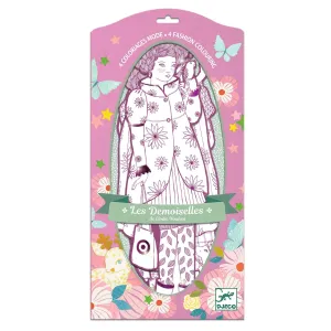 Djeco: Les Demoiselles Colouring Silhouettes - Rosemary & Friends