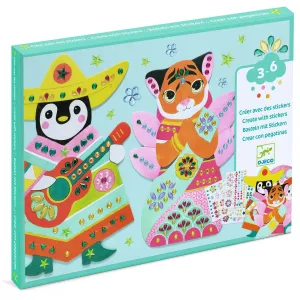 Djeco: Stickers Collage - Rhinestones Animal Creations