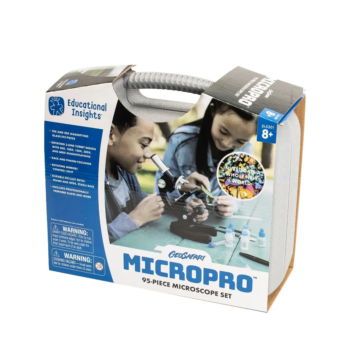 Educational Insights GeoSafari MicroPro 95-Piece Microscope Set