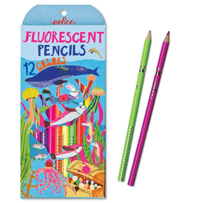 eeBoo In The Sea 12 Fluorescent Pencils