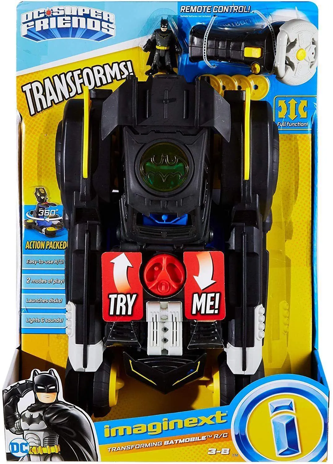 Fisher-Price Imaginext DC Super Friends Transforming Batmobile R/C