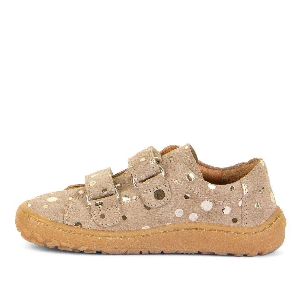 Froddo: Barefoot Double Velcro - Beige / Gold