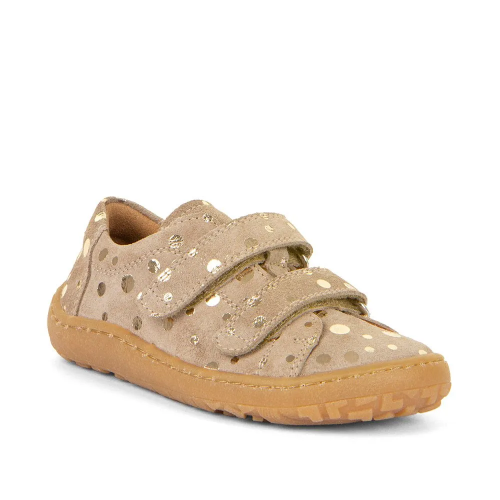 Froddo: Barefoot Double Velcro - Beige / Gold