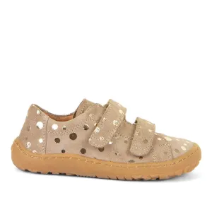 Froddo: Barefoot Double Velcro - Beige / Gold