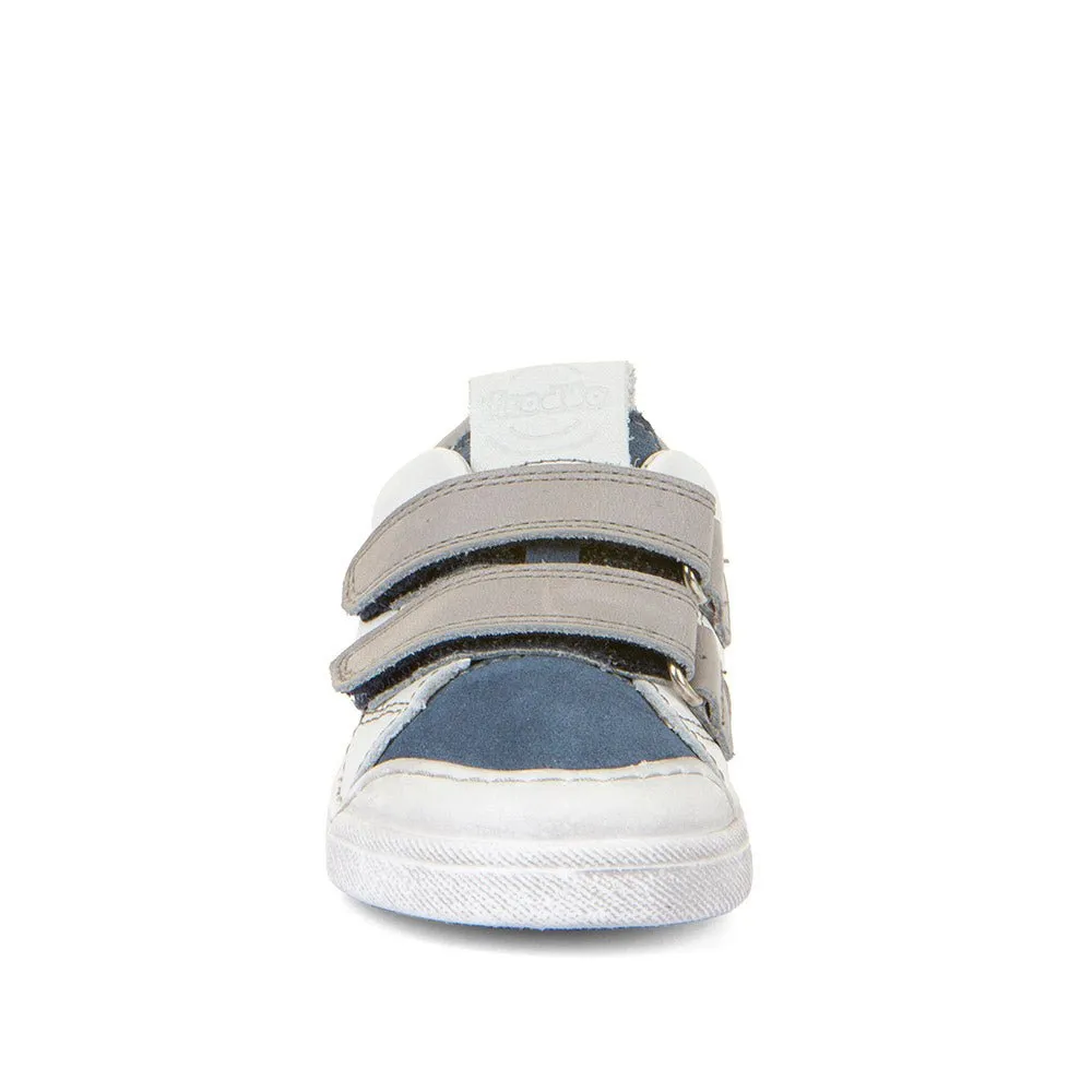 Froddo: Rosario Velcro Trainers - White / Grey Straps
