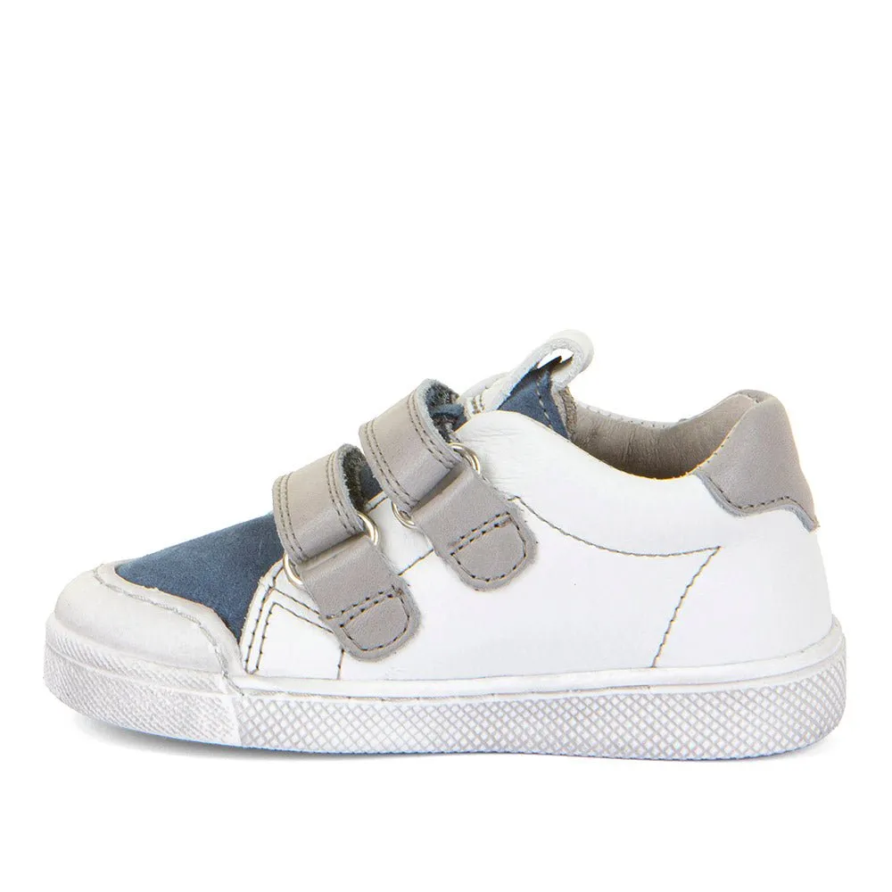 Froddo: Rosario Velcro Trainers - White / Grey Straps