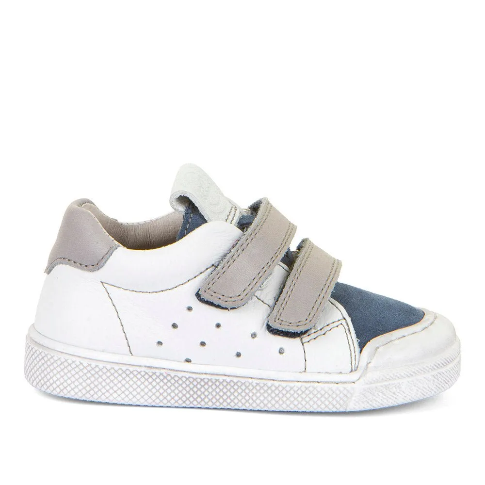 Froddo: Rosario Velcro Trainers - White / Grey Straps