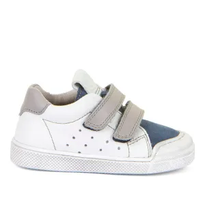 Froddo: Rosario Velcro Trainers - White / Grey Straps