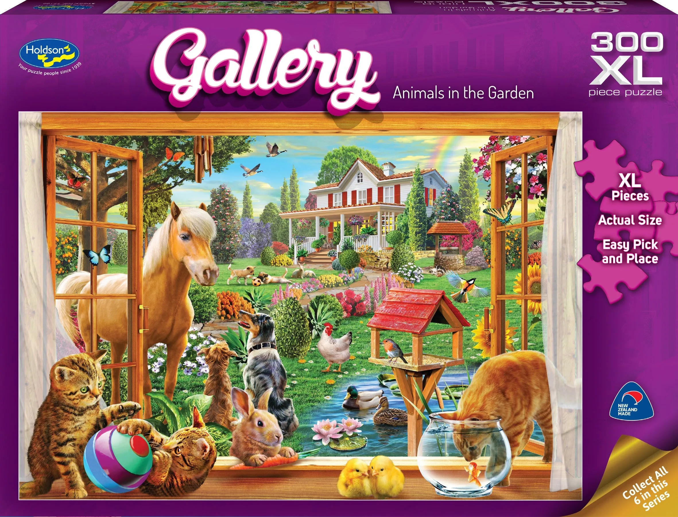 Gallery Series 6 300 Piece Xl Puzzle Animals In The Garden