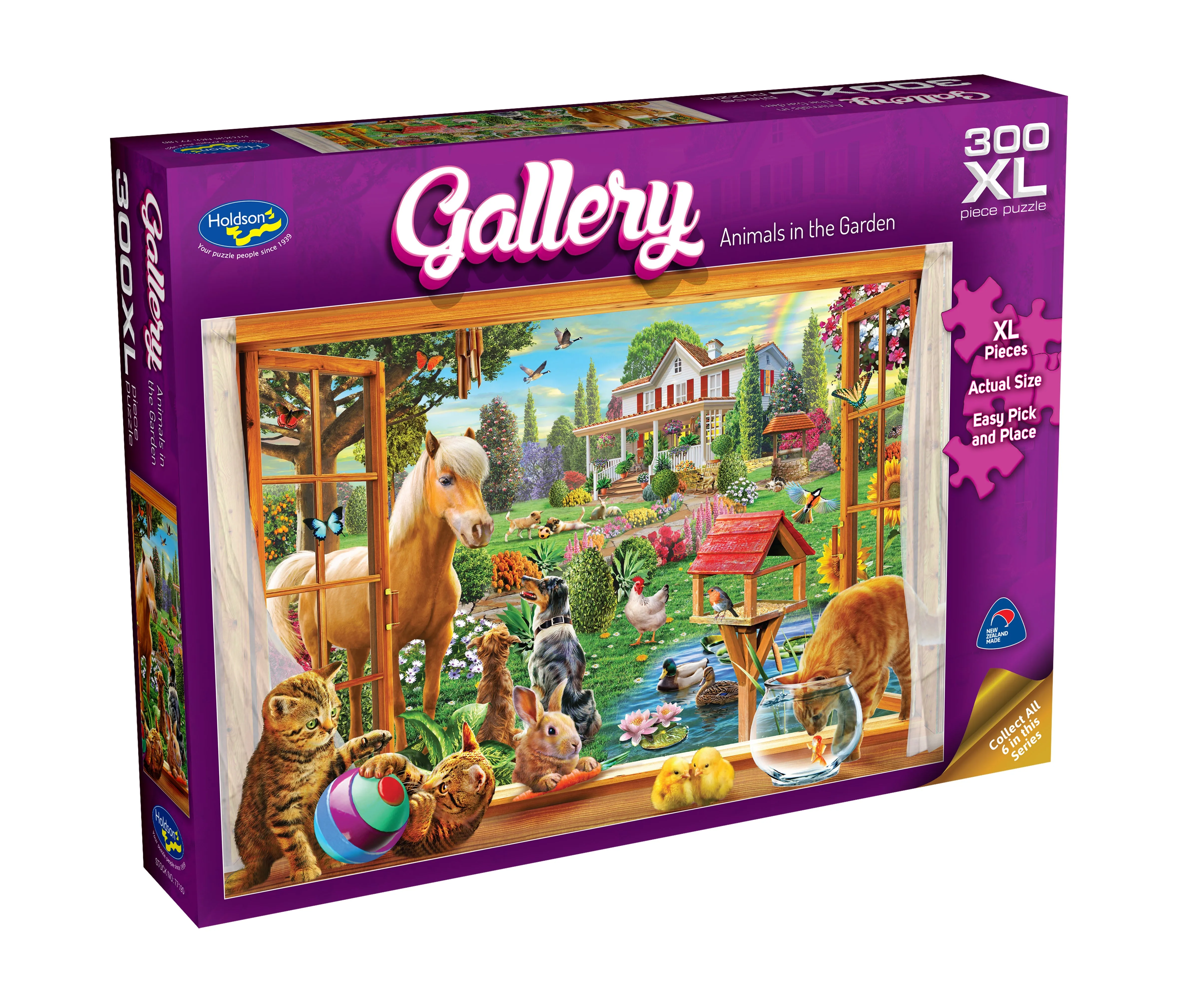 Gallery Series 6 300 Piece Xl Puzzle Animals In The Garden