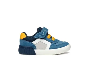 Geox: Gisli Velcro Trainers - Jeans / Yellow