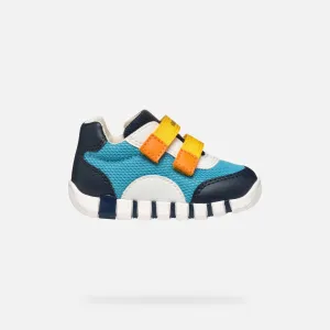 Geox: Iupidoo Velcro Trainers - Ocean / Navy