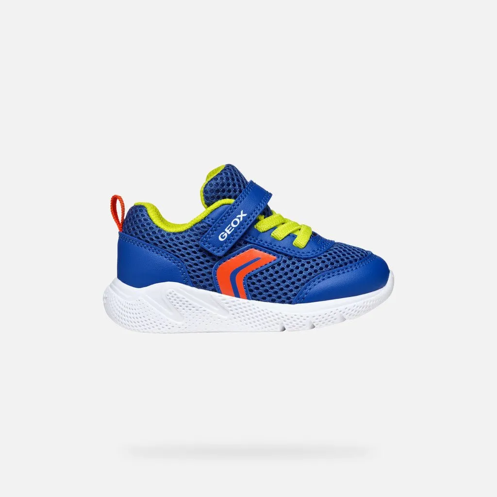 Geox: Sprintye Velcro Trainers - Royal / Red