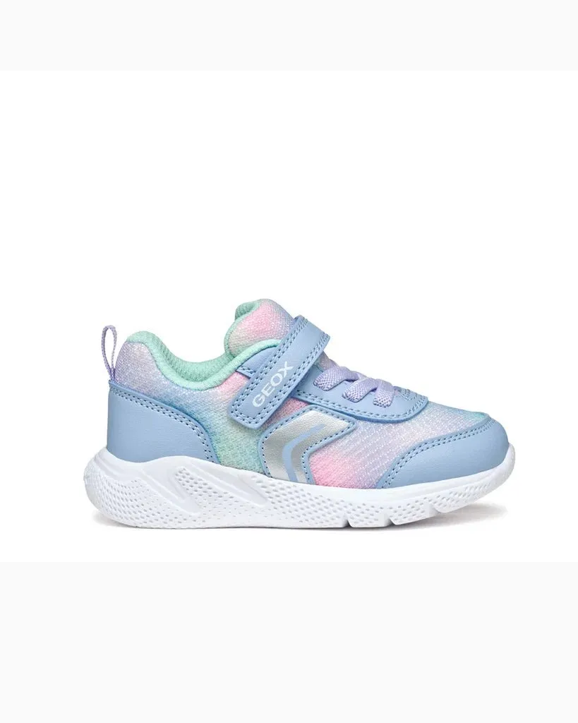 Geox: Sprintye Velcro Trainers - Sky Multi