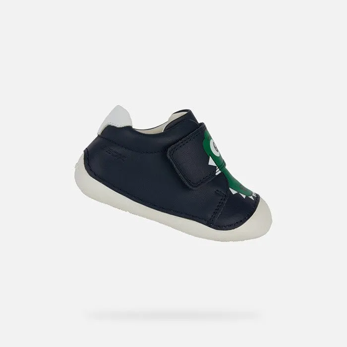 Geox: Tutim Nappa Velcro First Shoes - Navy