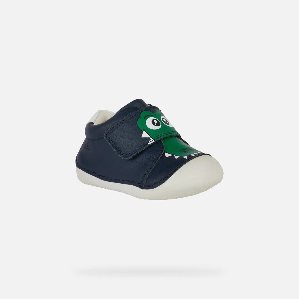 Geox: Tutim Nappa Velcro First Shoes - Navy