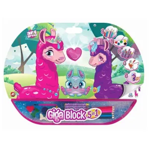 Giga Blocks 5 in 1 Lama Drawing Set