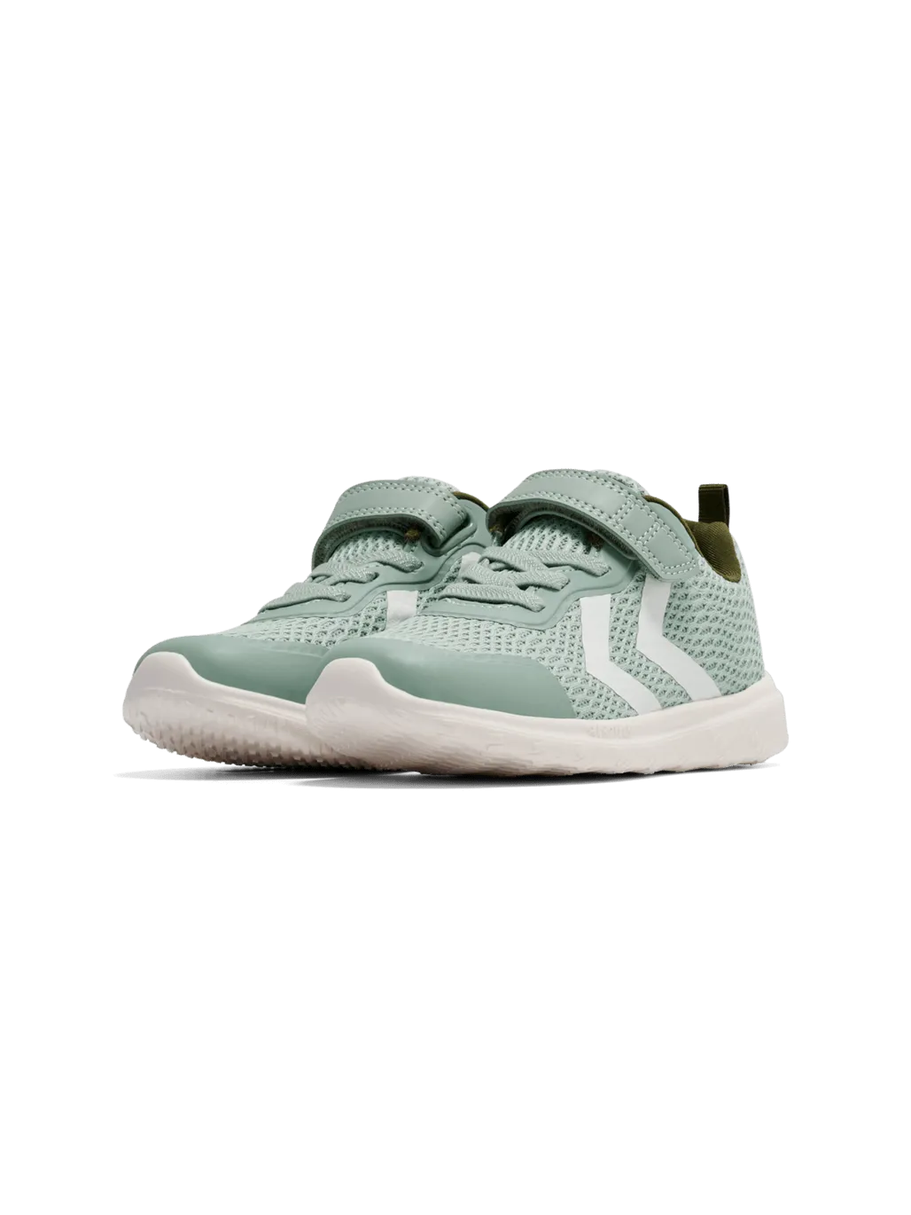 hummel: Actus Recycled Velcro Trainers - Olivine