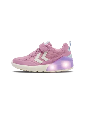 Hummel: Daylight Jr Velcro Flashing Trainers - Smoky Grape