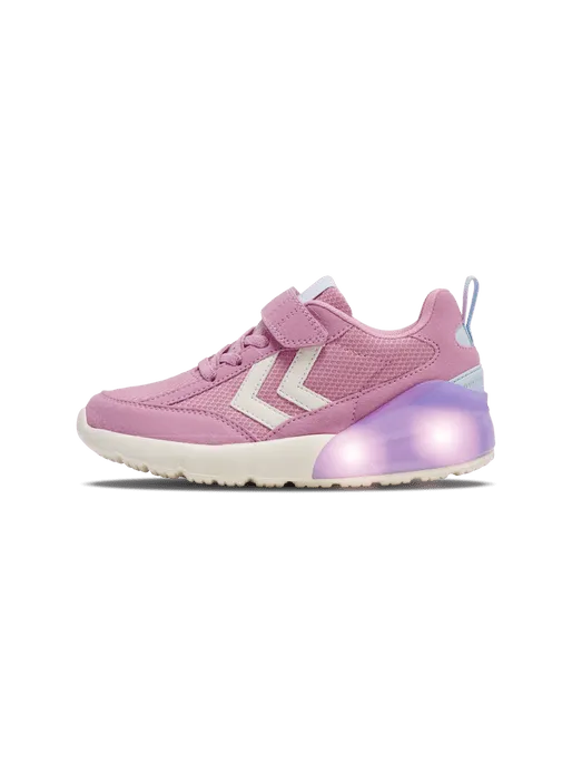 Hummel: Daylight Jr Velcro Flashing Trainers - Smoky Grape