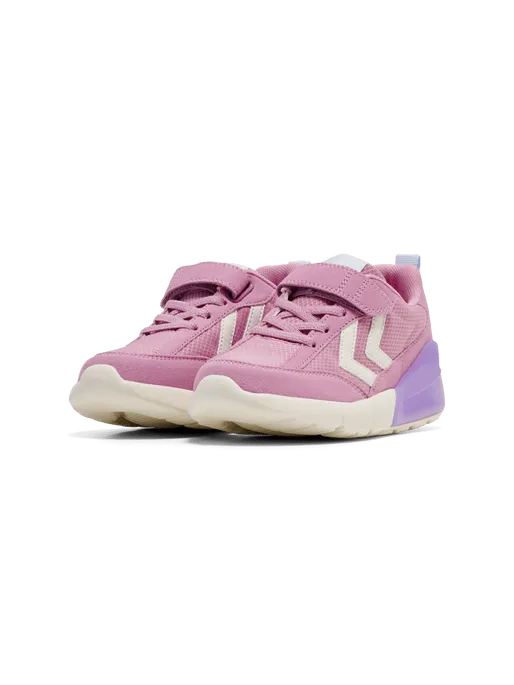 Hummel: Daylight Jr Velcro Flashing Trainers - Smoky Grape