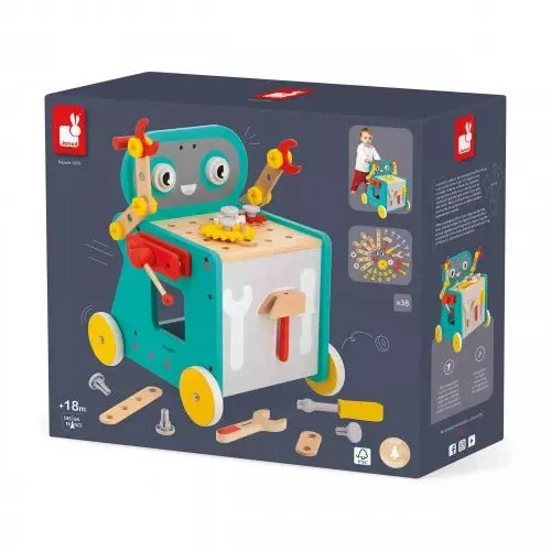 Janod: Wooden Brico Robot Trolley
