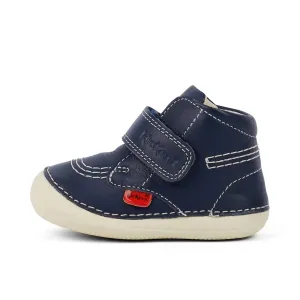 Kickers: Baby Unisex Softer Hi Baby Leather - Navy