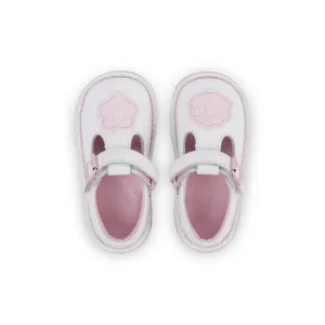 Kickers: T-Bar - Wave - White / Pink