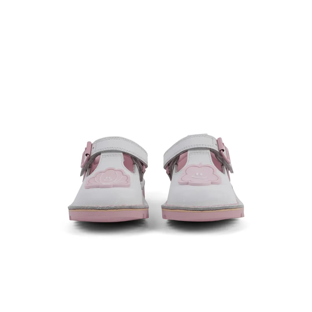 Kickers: T-Bar - Wave - White / Pink