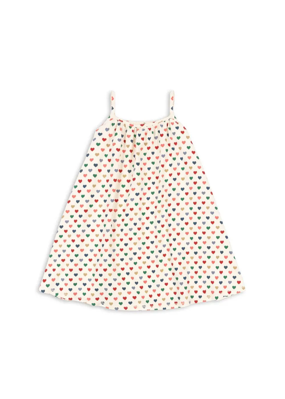 Konges Sløjd: BASIC STRAP DRESS - Coloured Hearts