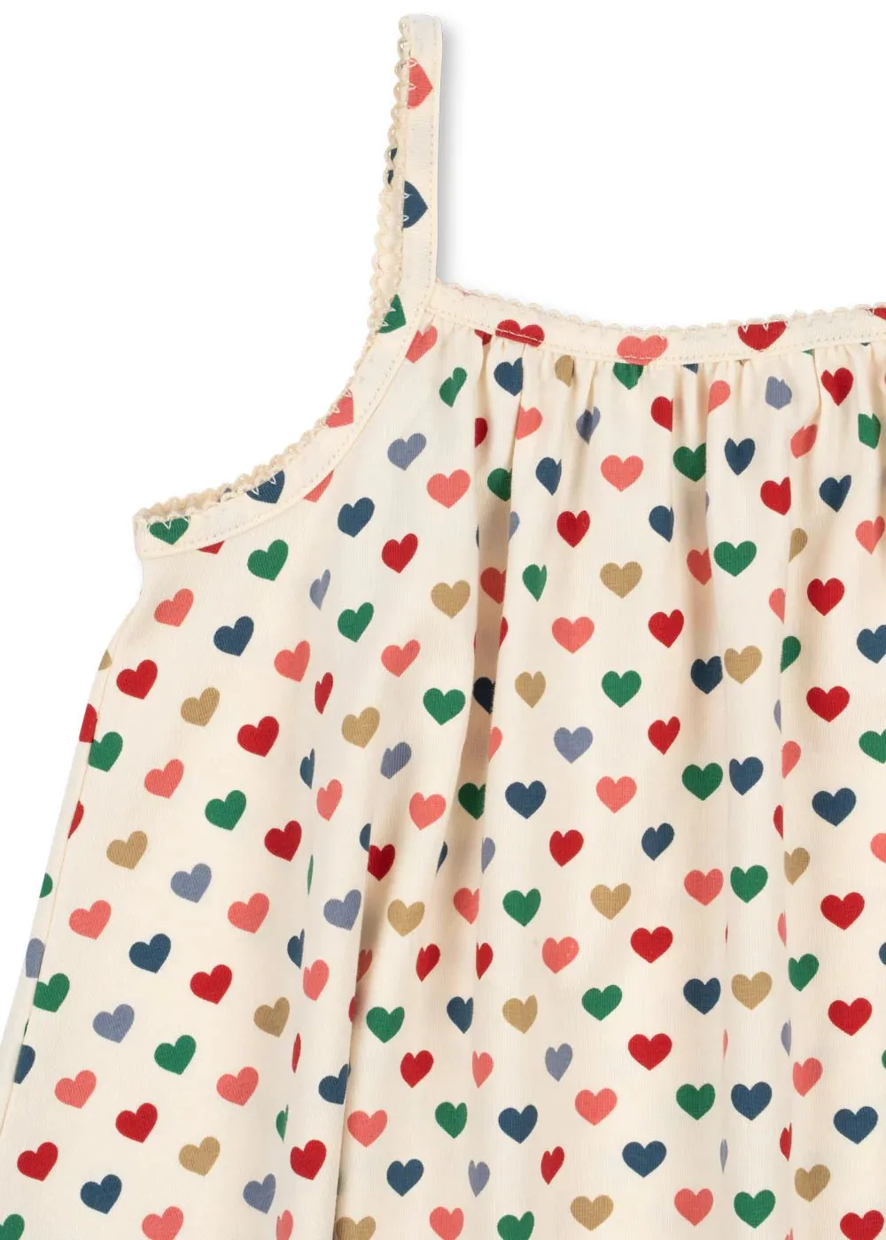 Konges Sløjd: BASIC STRAP DRESS - Coloured Hearts