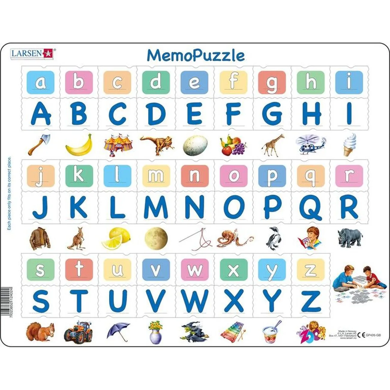 Larsen Alphabet Memopuzzle Frame Tray Puzzle